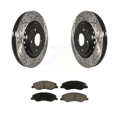 Kit de plaquettes en céramique pour rotors de frein à disque à fente avant percée pour Honda Odysse 2018 – 2023