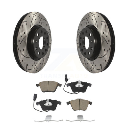 Kit de plaquettes en céramique pour Rotor de frein à disque, fente percée, revêtement avant, pour Volkswagen CC R3