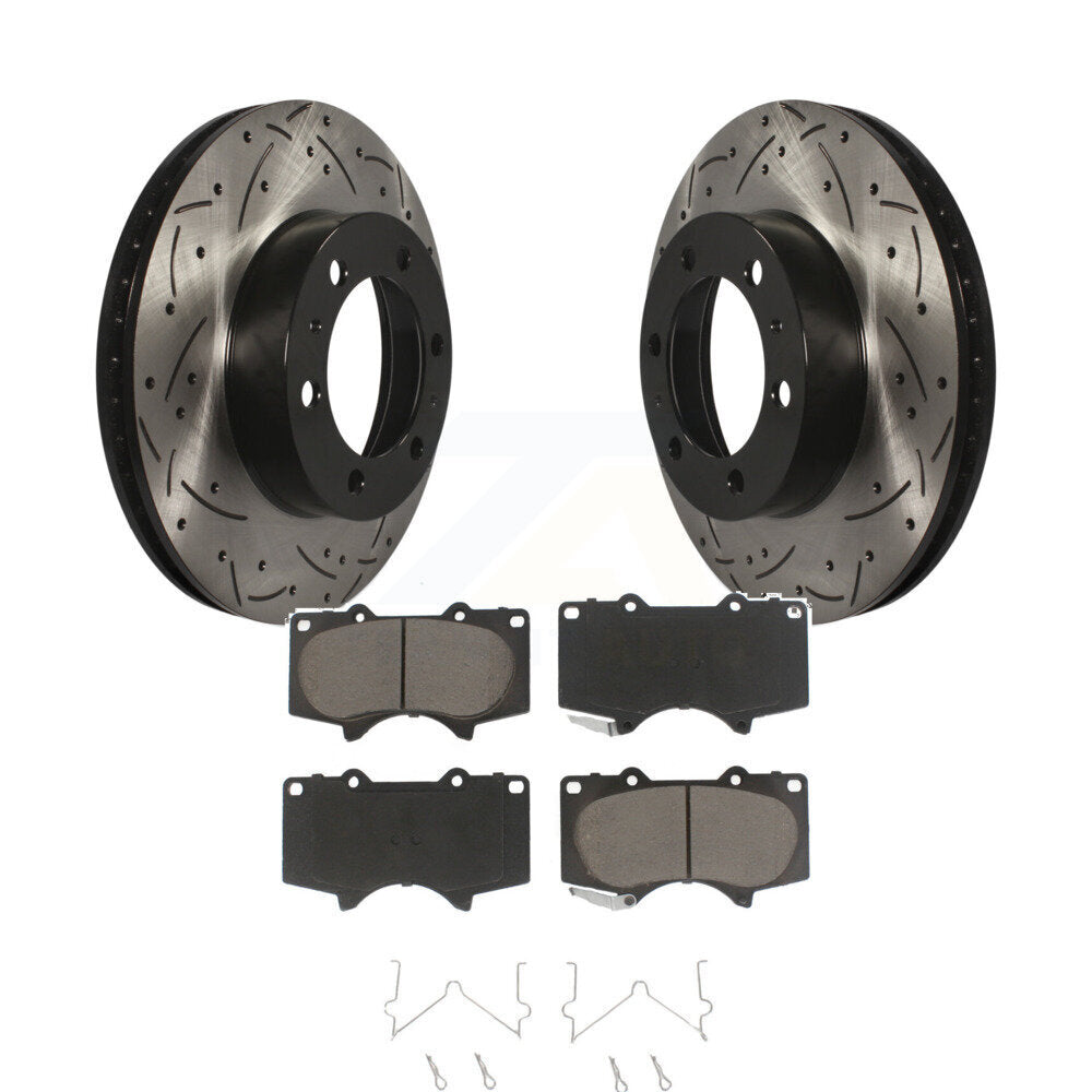 Kit de plaquettes en céramique pour Rotor de frein à disque, fente avant percée, pour Toyota Tacoma 4Runner F