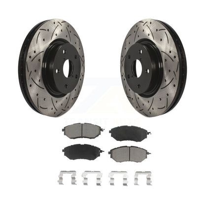 Kit de plaquettes de frein en céramique, Rotors de frein à fente avant percés pour Subaru Outback WRX Legacy B