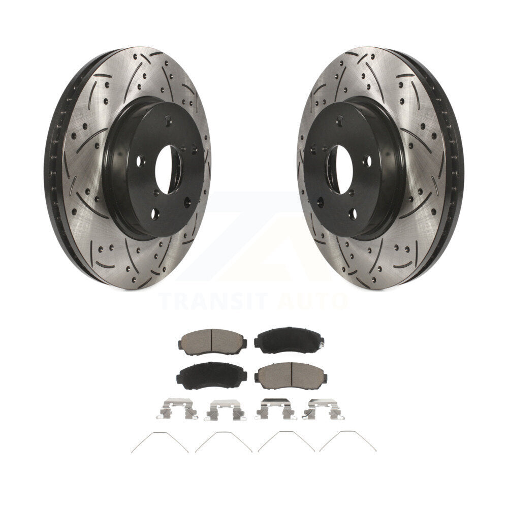 Kit de plaquettes de frein en céramique, Rotors de frein à fente avant percés pour Subaru Legacy 2016 2019 2.5