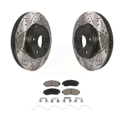 Kit de plaquettes de frein en céramique, Rotors de frein à fente avant percés pour Subaru Legacy 2016 2019 2.5