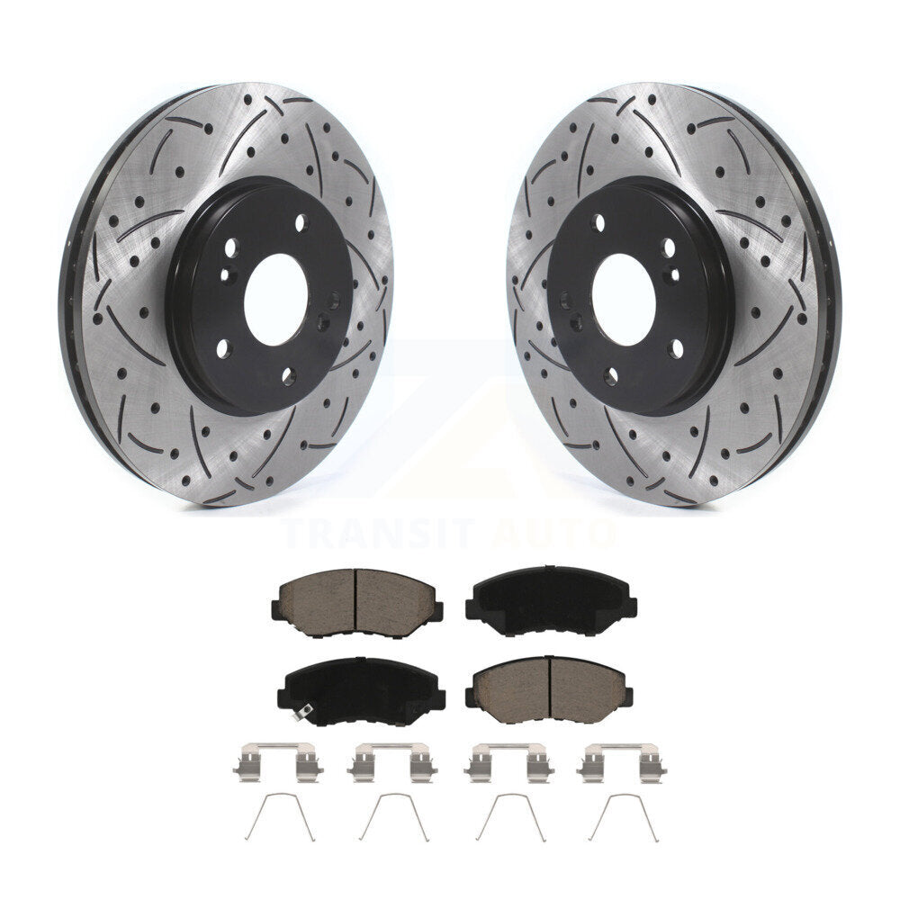 Kit de plaquettes en céramique pour Rotors de frein à disque, fente de forage à revêtement avant, pour Honda Pilot Accor