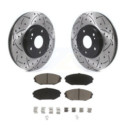 Rotors de frein à disque à fente avant, Kit de plaquettes en céramique pour Honda Odyssey Acura MD