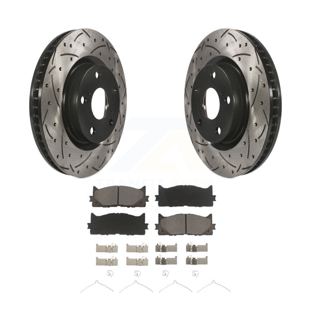 Kit de plaquettes en céramique pour Rotor de frein, fente de perçage avant, pour Toyota Camry Lexus ES350 Avalo