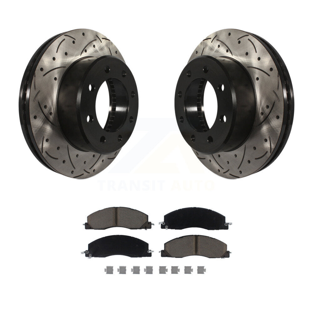 Kit de plaquettes en céramique pour Rotor de frein à disque, fente avant percée, pour Ram 3500 2500 1500 Dodge