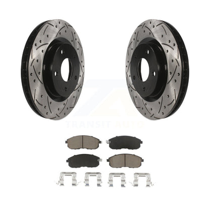 Kit de plaquettes de frein en céramique, Rotors de frein à fente avant percés pour Nissan Sentra SE-2007 – 2012