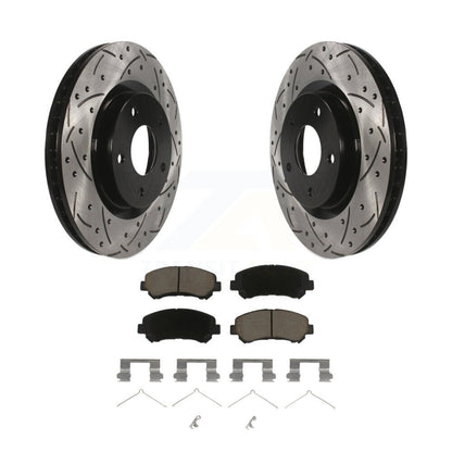 Kit de plaquettes en céramique pour Rotor de frein à disque, fente de perçage à revêtement avant, pour Nissan Rogue Selec