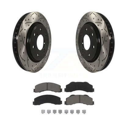 Kit de plaquettes en céramique pour rotors de frein à fente avant percés, pour Ford F-150, avec roue à 7 écrous