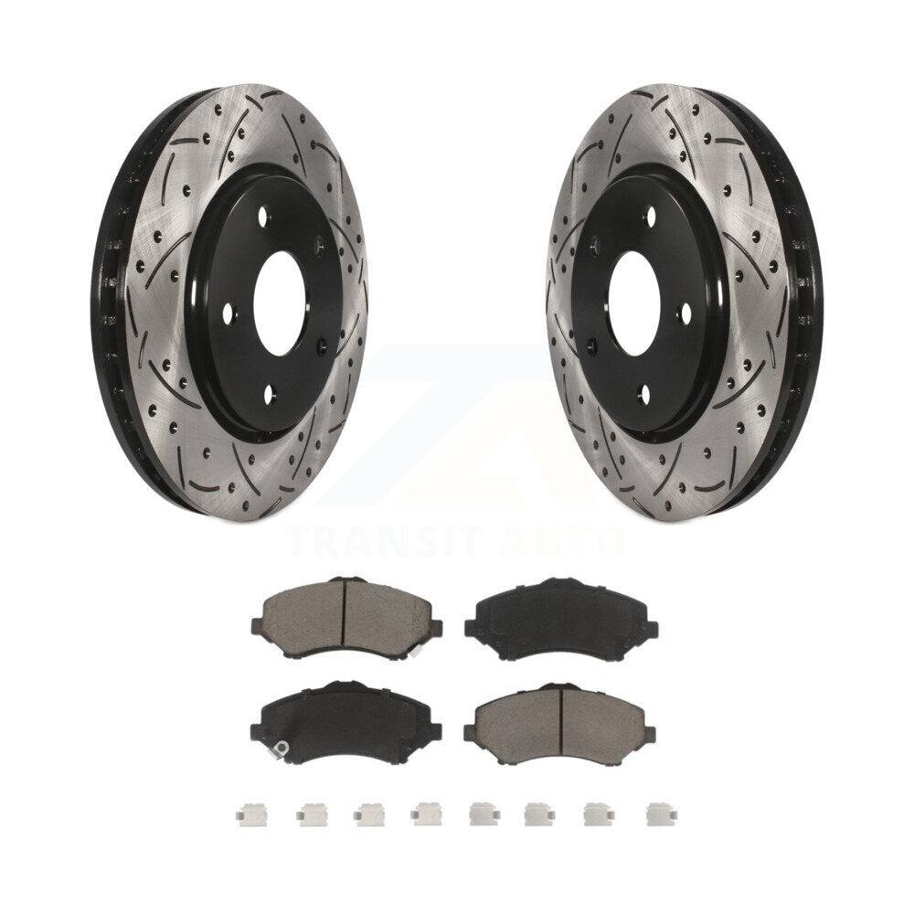 Kit de plaquettes en céramique pour Rotor de frein à fente avant percée, pour Dodge Grand Caravan Journey