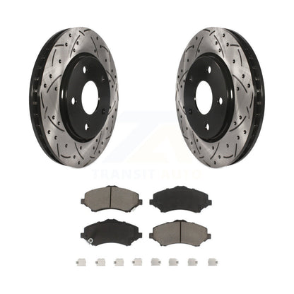 Kit de plaquettes en céramique pour Rotor de frein à fente avant percée, pour Dodge Grand Caravan Journey