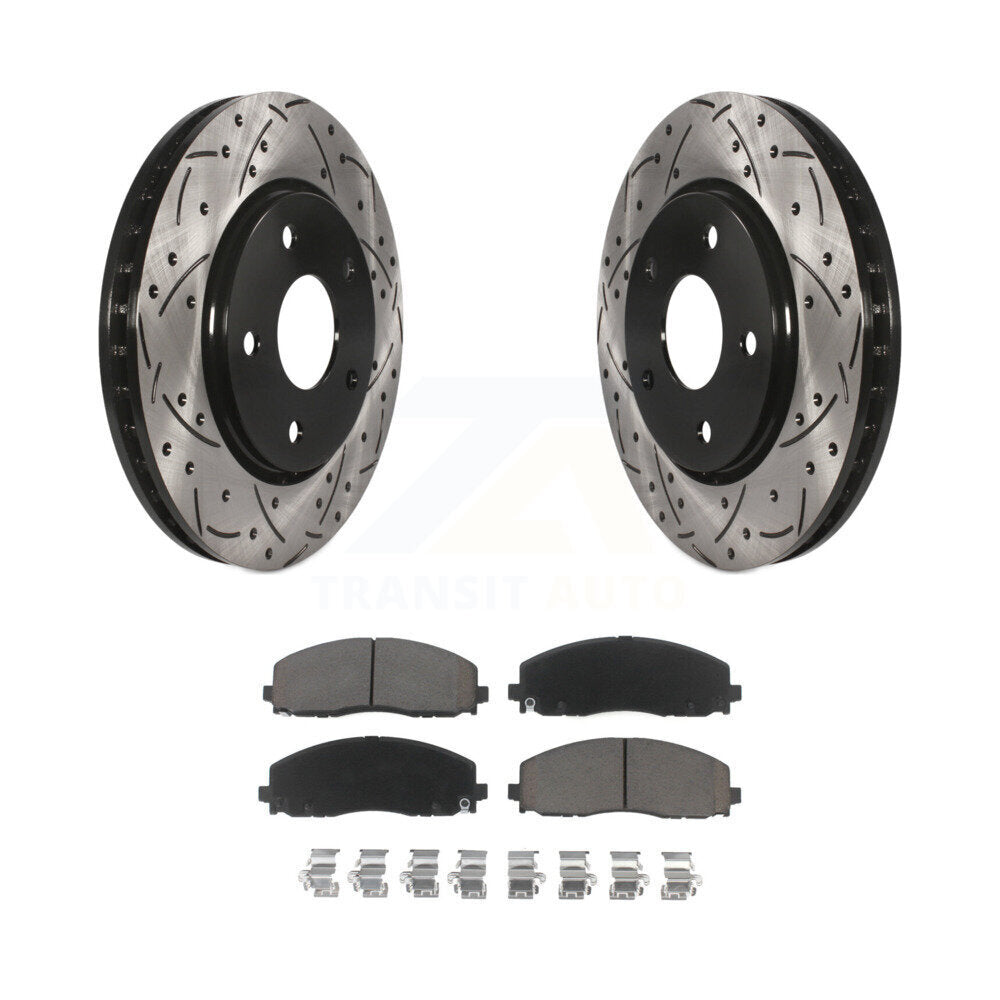 Kit de plaquettes en céramique pour Rotor de frein à disque, fente de perçage à revêtement avant, pour Dodge Grand Carava