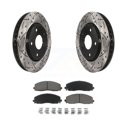 Kit de plaquettes en céramique pour Rotor de frein à disque, fente de perçage à revêtement avant, pour Dodge Grand Carava
