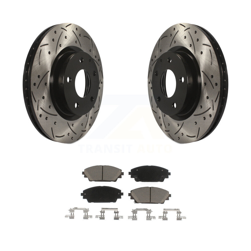 Kit de plaquettes en céramique pour rotors de frein à disque, fente de perçage avant, pour Mazda 3 CX-3 Spor