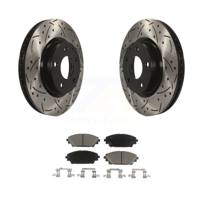 Kit de plaquettes en céramique pour rotors de frein à disque, fente de perçage avant, pour Mazda 3 CX-3 Spor