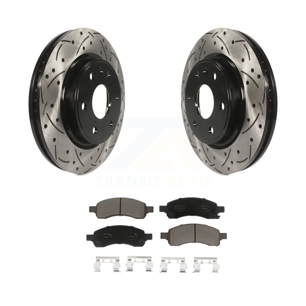 Kit de plaquettes en céramique pour Rotor de frein, fente de perçage avant, pour GMC Acadia Buick autoclave Satur