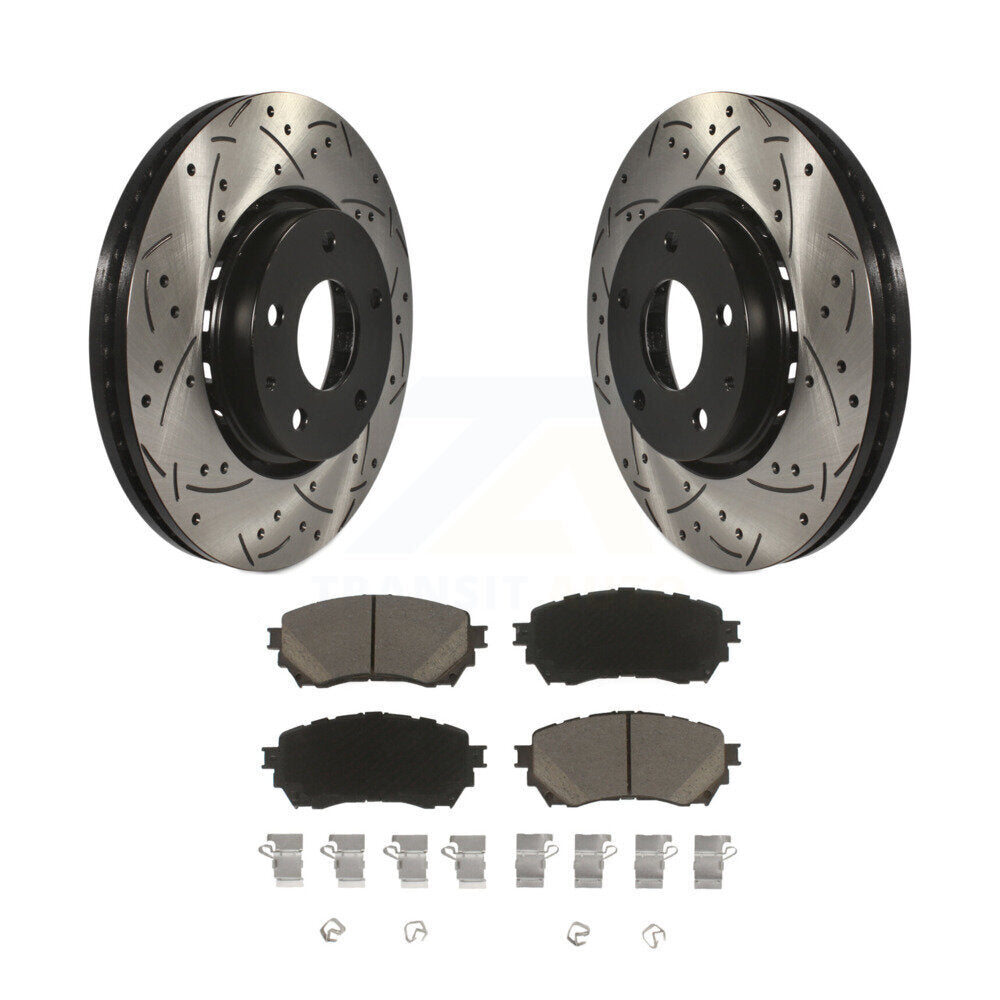 Rotor de frein à fente percée avant et Kit de plaquettes en céramique pour Mazda 6, aspiration naturelle