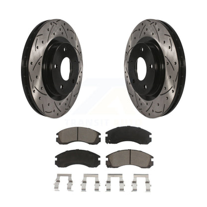 Kit de plaquettes en céramique pour Rotor de frein à disque, fente percée avec revêtement avant, pour Mitsubishi Lance