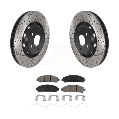 Rotor de frein à disque à fente avant percée et Kit de plaquettes en céramique pour Toyota Venz 2009 – 2016