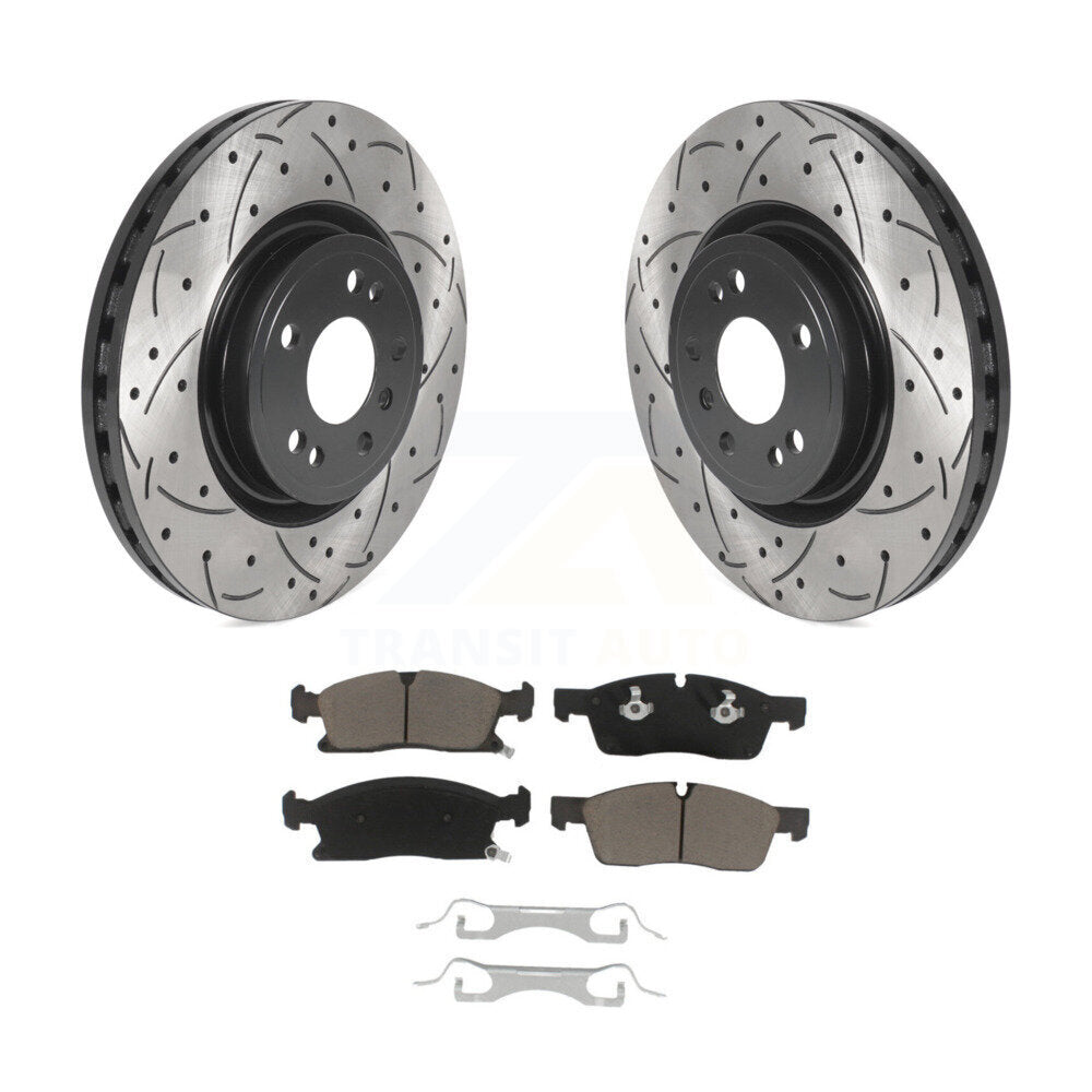 Kit de plaquettes en céramique pour Rotor de frein à disque, fente de perçage avant, pour Mercedes-Benz ML350 GLE35