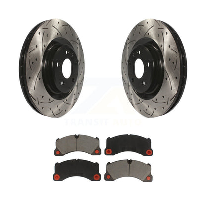 Kit de plaquettes en céramique pour rotors de frein à disque à fente avant percée pour Porsche Macan Bas 2017