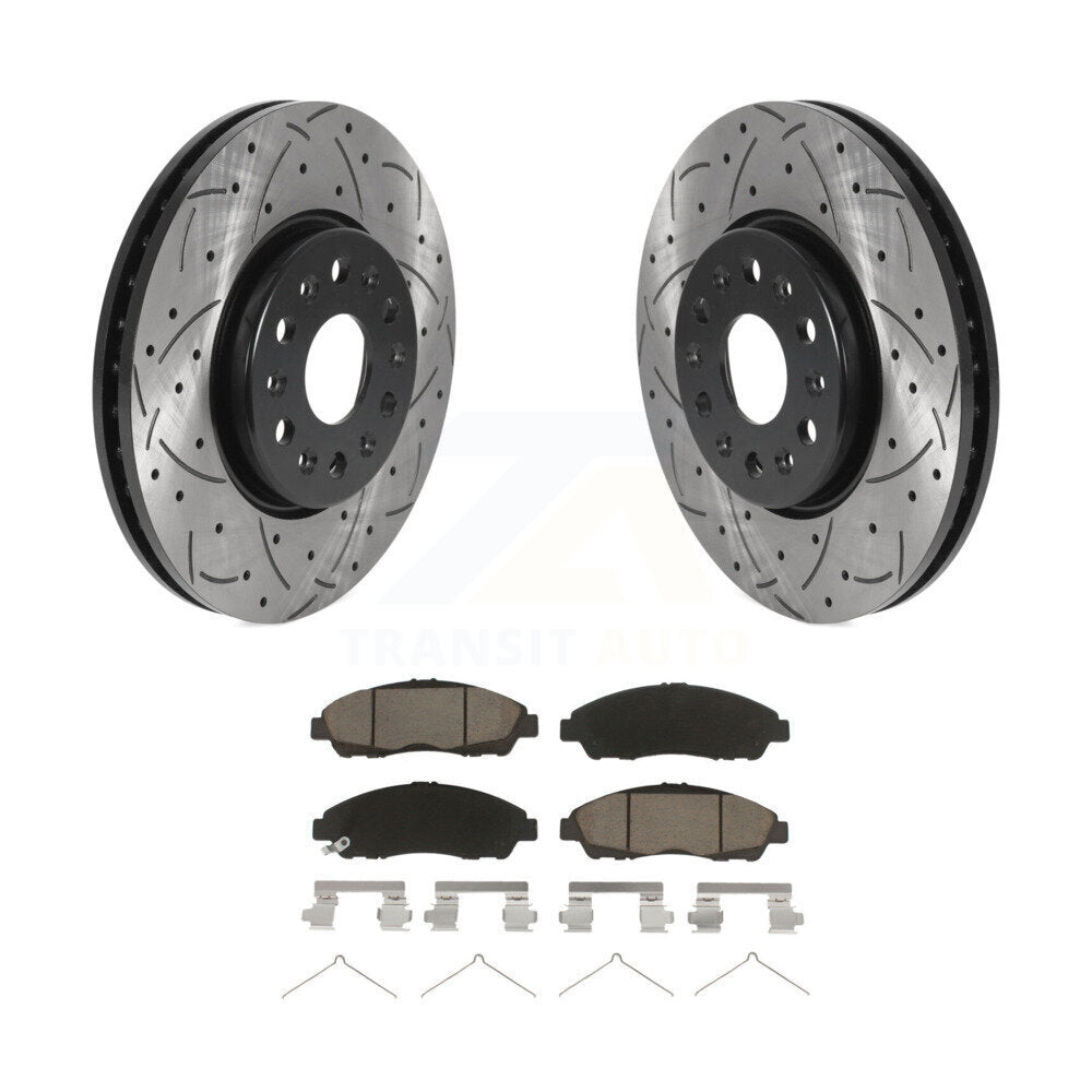 Kit de plaquettes en céramique pour Rotor de frein à fente avant percée, pour Chevrolet Traverse GMC Acadi