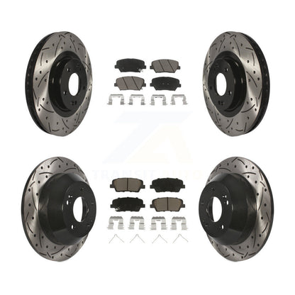 Kit de plaquettes en céramique pour rotors de frein à disque à fente avant et arrière, pour Kia Sorent