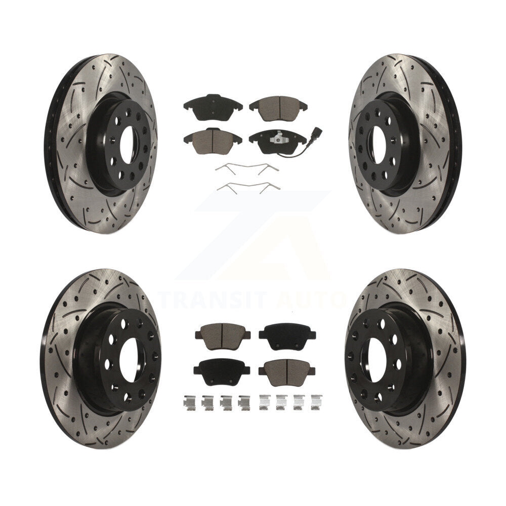 Kit de plaquettes en céramique pour Rotor de frein à disque, fente de perçage avant et arrière, pour Volkswagen Beetle GT