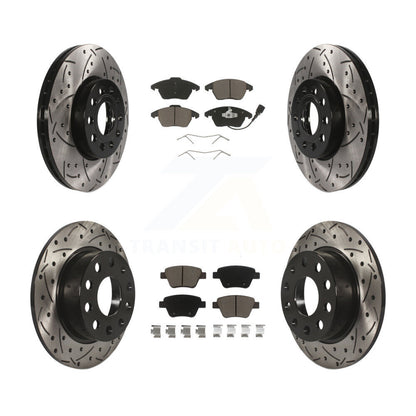 Kit de plaquettes en céramique pour Rotor de frein, fente de perçage avant et arrière, pour Volkswagen Jetta 1,8 l/1,4