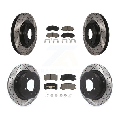 Kit de plaquettes en céramique pour Rotors de frein à fente avant et arrière, pour Jeep Mitsubishi Patrio