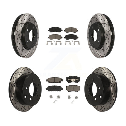 Kit de plaquettes de frein en céramique, Rotors de frein à fente avant et arrière, pour Mitsubishi Lancer Dodg