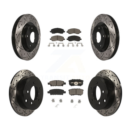 Kit de plaquettes en céramique pour Rotor de frein, fente de perçage avant et arrière, pour Jeep Patriot Compass Dodg