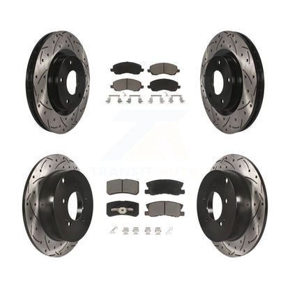 Kit de plaquettes en céramique pour Rotors de frein à disque, fente de perçage avant et arrière, pour Mitsubishi Outlande
