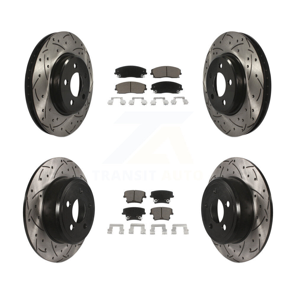 Kit de plaquettes en céramique pour Rotor de frein, fente de perçage avant et arrière, pour Dodge Charger Chrysler 30
