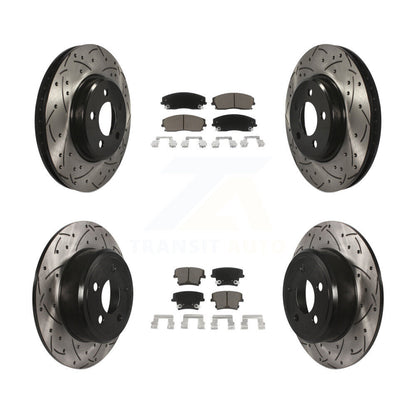 Kit de plaquettes en céramique pour Rotor de frein, fente de perçage avant et arrière, pour Dodge Charger Chrysler 30