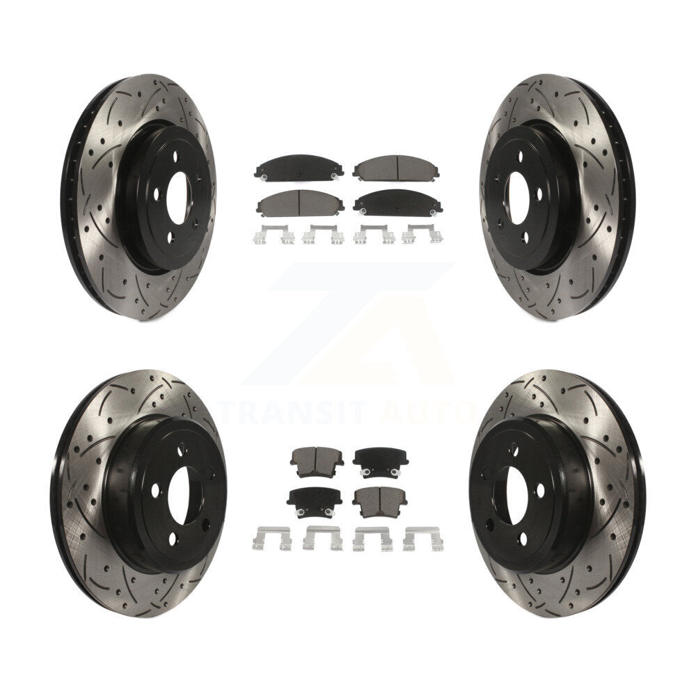 Kit de plaquettes en céramique pour Rotor de frein, fente de perçage avant et arrière, pour Dodge Charger Chrysler 30