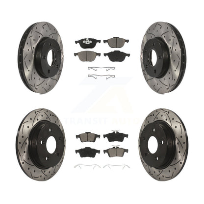 Kit de Rotor de frein à disque et de plaquettes en céramique, avec revêtement avant et arrière, pour Ford Focu