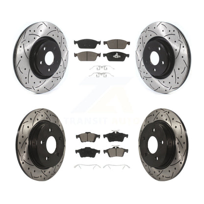 Kit de plaquettes en céramique pour rotors de frein à fente avant et arrière, pour Ford Focus S 2013 – 2018