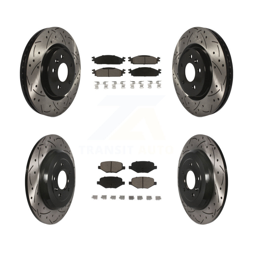 Kit de plaquettes en céramique pour Rotor de frein à disque, fente de perçage avant et arrière, pour Lincoln MK 2009 – 2010