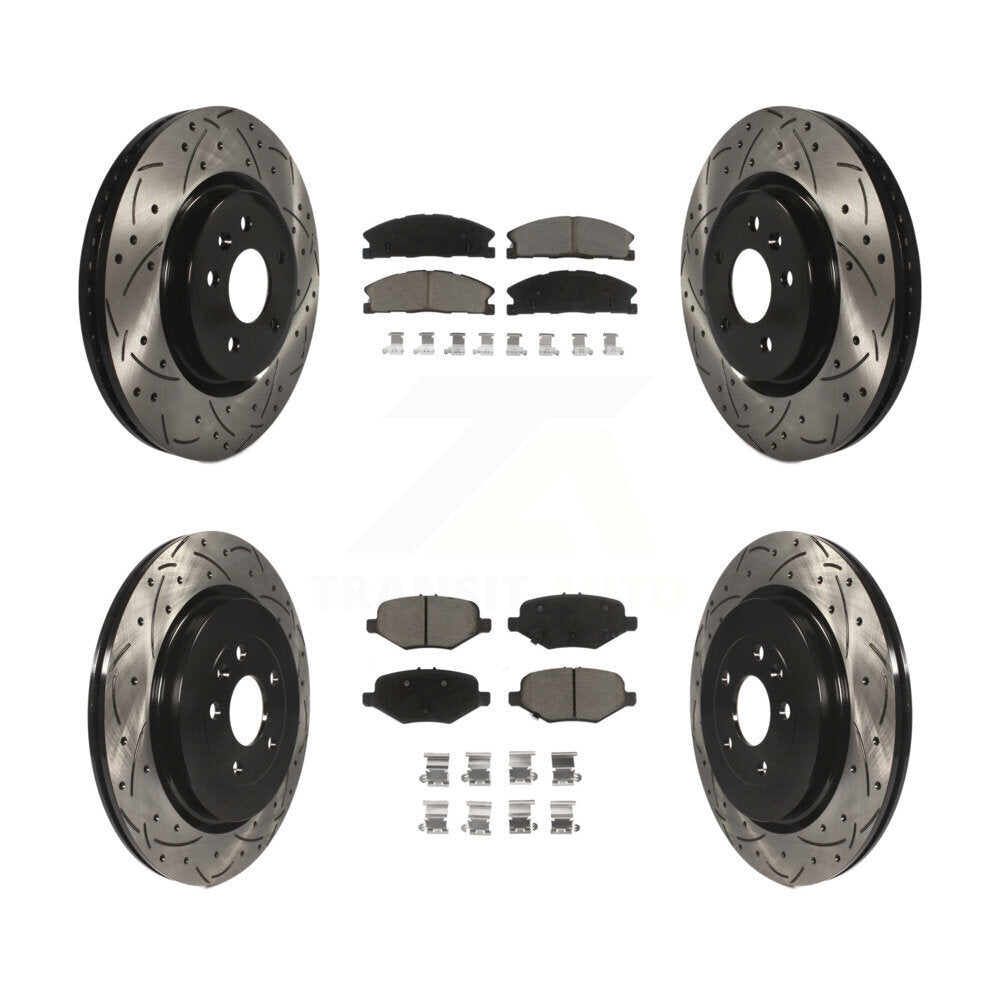 Kit de plaquettes en céramique pour Rotor de frein à fente avant et arrière, pour Ford Explorer Spor 2013