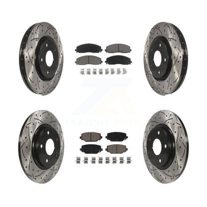 Kit de plaquettes en céramique pour Rotor de frein, fente de perçage avant et arrière, pour Dodge Grand Caravan Town