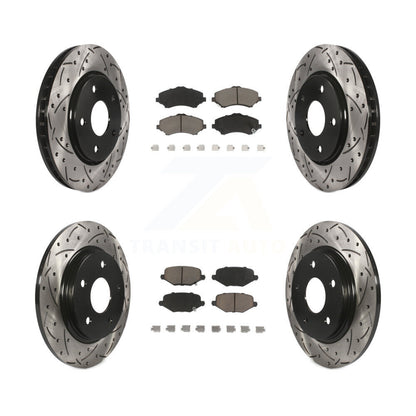 Kit de plaquettes en céramique pour Rotor de frein, fente de perçage avant et arrière, pour Dodge Grand Caravan Town