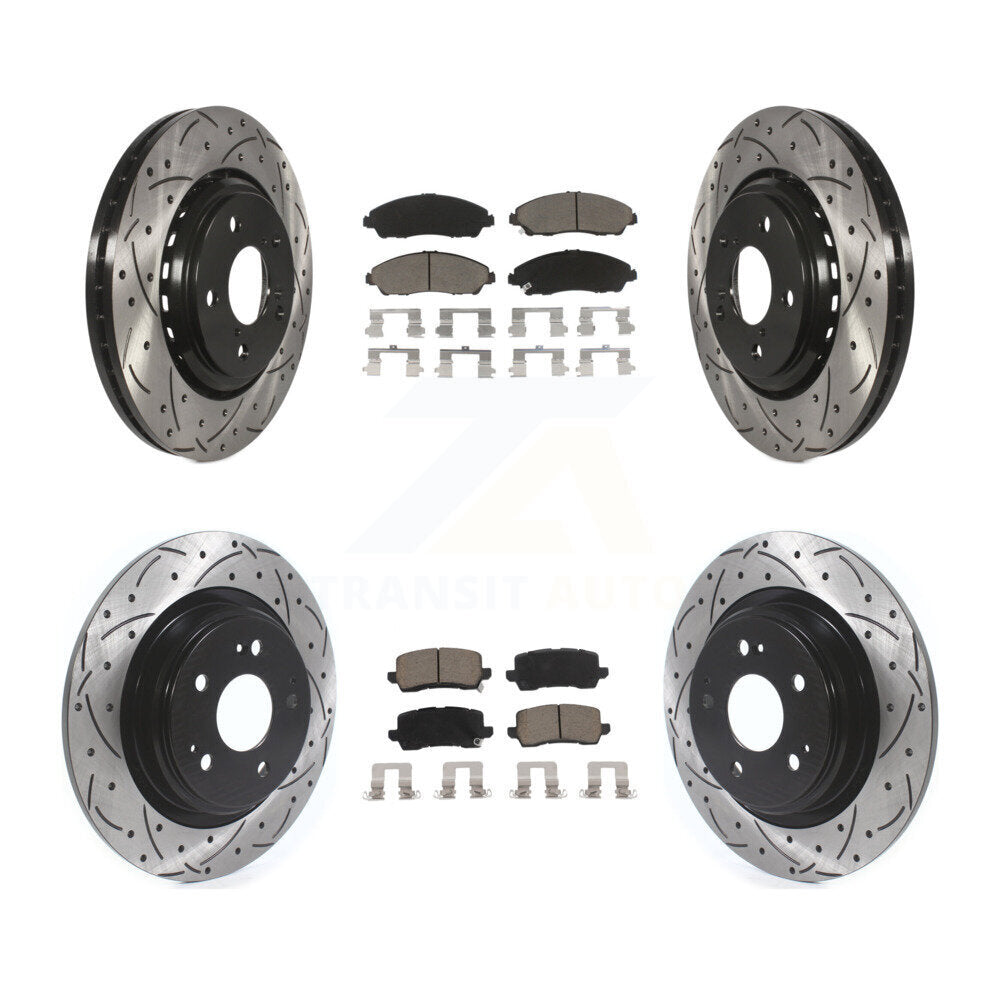 Kit de plaquettes en céramique pour Rotor de frein à disque fendu, revêtement avant et arrière, pour Acura MD