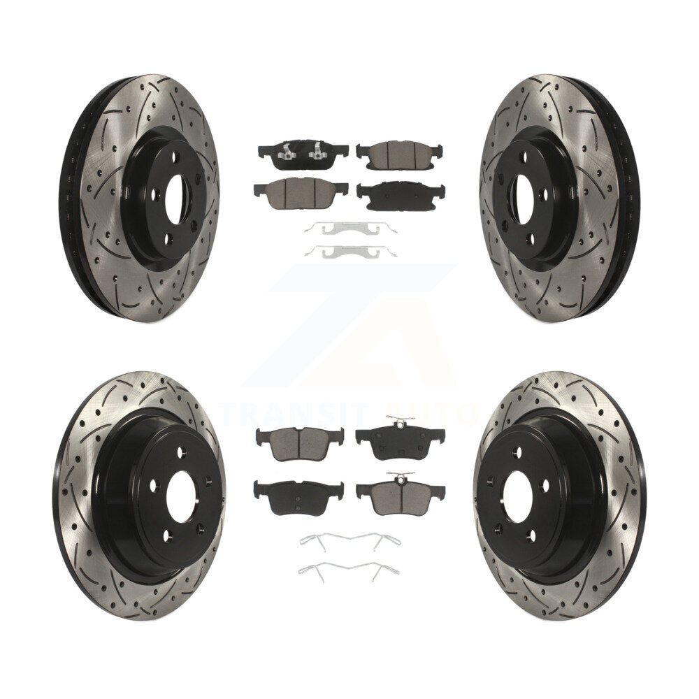 Kit de plaquettes en céramique pour Rotor de frein à disque fendu, revêtement avant et arrière, pour Ford Edge