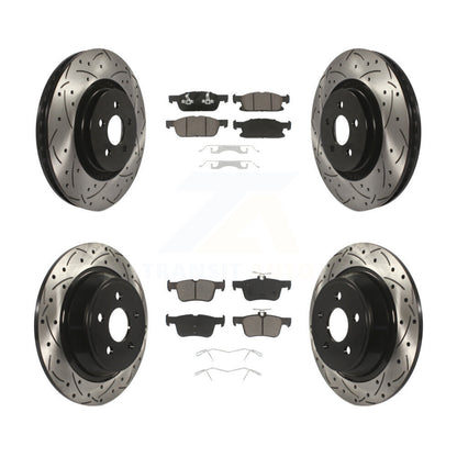 Kit de plaquettes en céramique pour Rotor de frein, fente de perçage avant et arrière, pour Ford Edge Lincoln Nautilu
