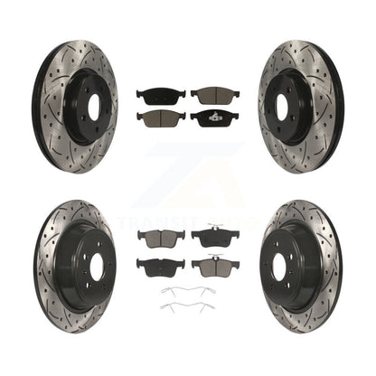 Kit de plaquettes de frein en céramique, Rotors de frein à fente avant et arrière, pour Ford Escape Lincoln MK