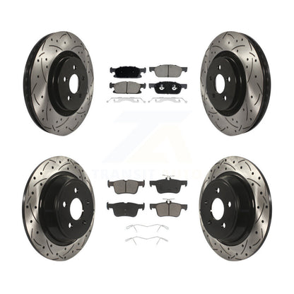 Kit de plaquettes de frein en céramique, Rotors de frein à fente avant et arrière, pour Ford Fusion Lincoln MK