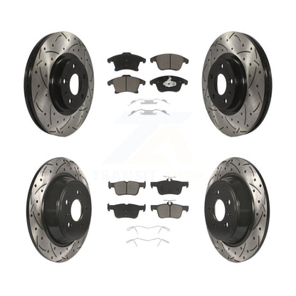 Kit de plaquettes de frein en céramique, Rotors de frein à fente avant et arrière, pour Ford Fusion Lincoln MK