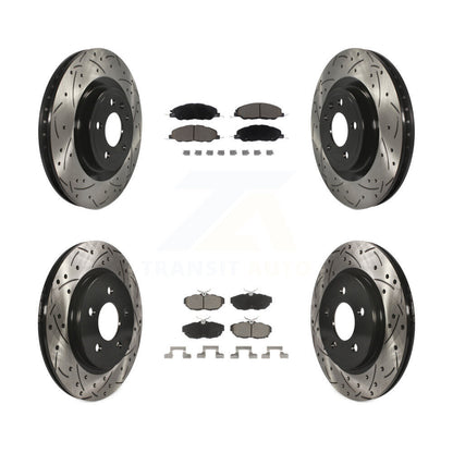 Kit de plaquettes en céramique pour Rotor de frein à disque, fente avant et arrière, pour Ford Mustang