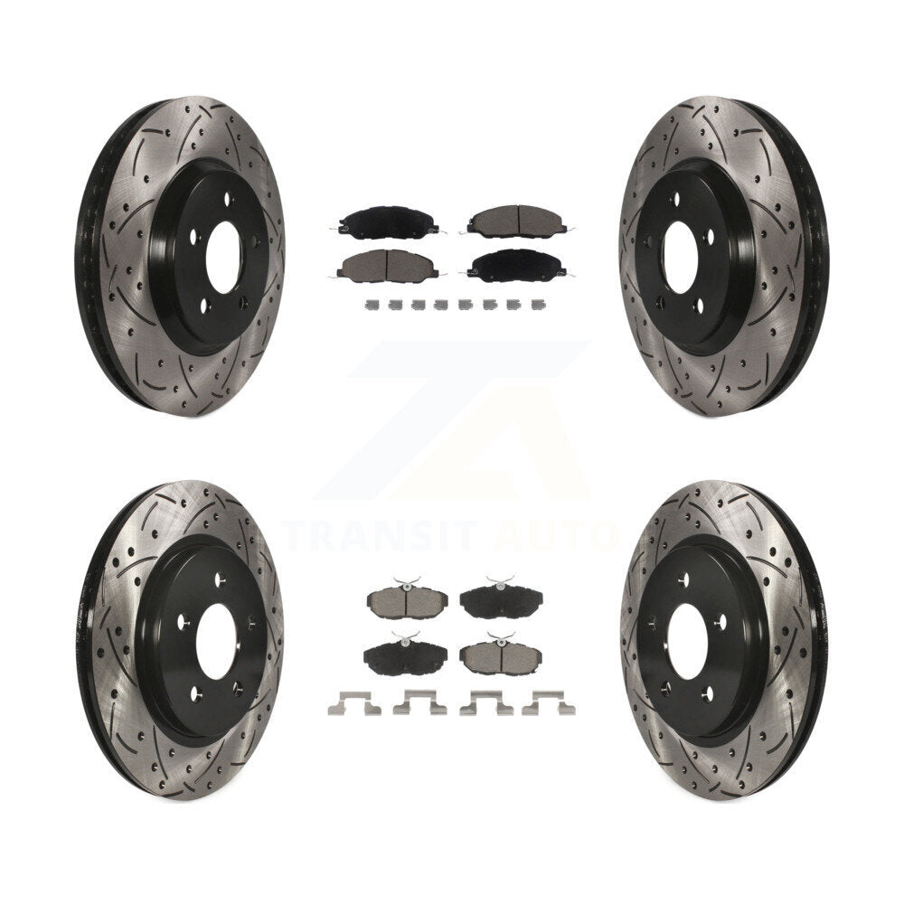 Kit de plaquettes en céramique pour Rotor de frein à disque, fente avant et arrière, pour Ford Mustang
